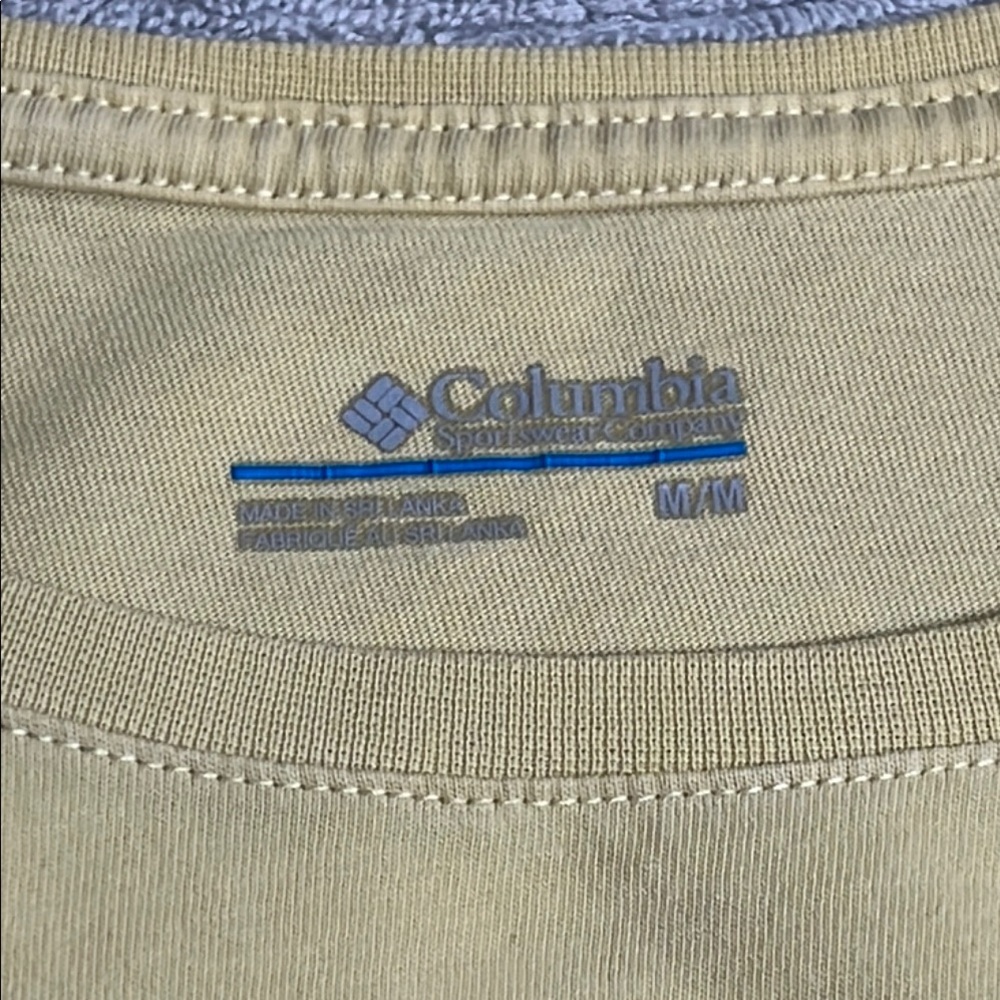 Columbia Yellow Long Sleeve Tee sizeM. order118 - Picture 2 of 5